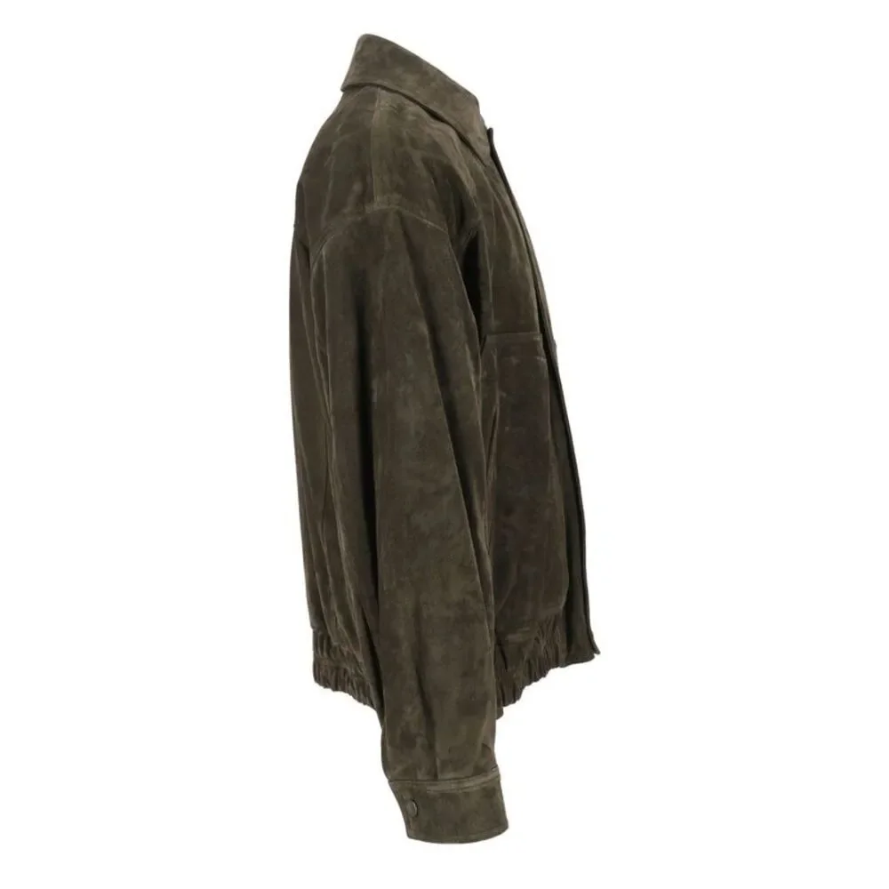 Saint Laurent Men Vintage Split Leather Bomber Jacket